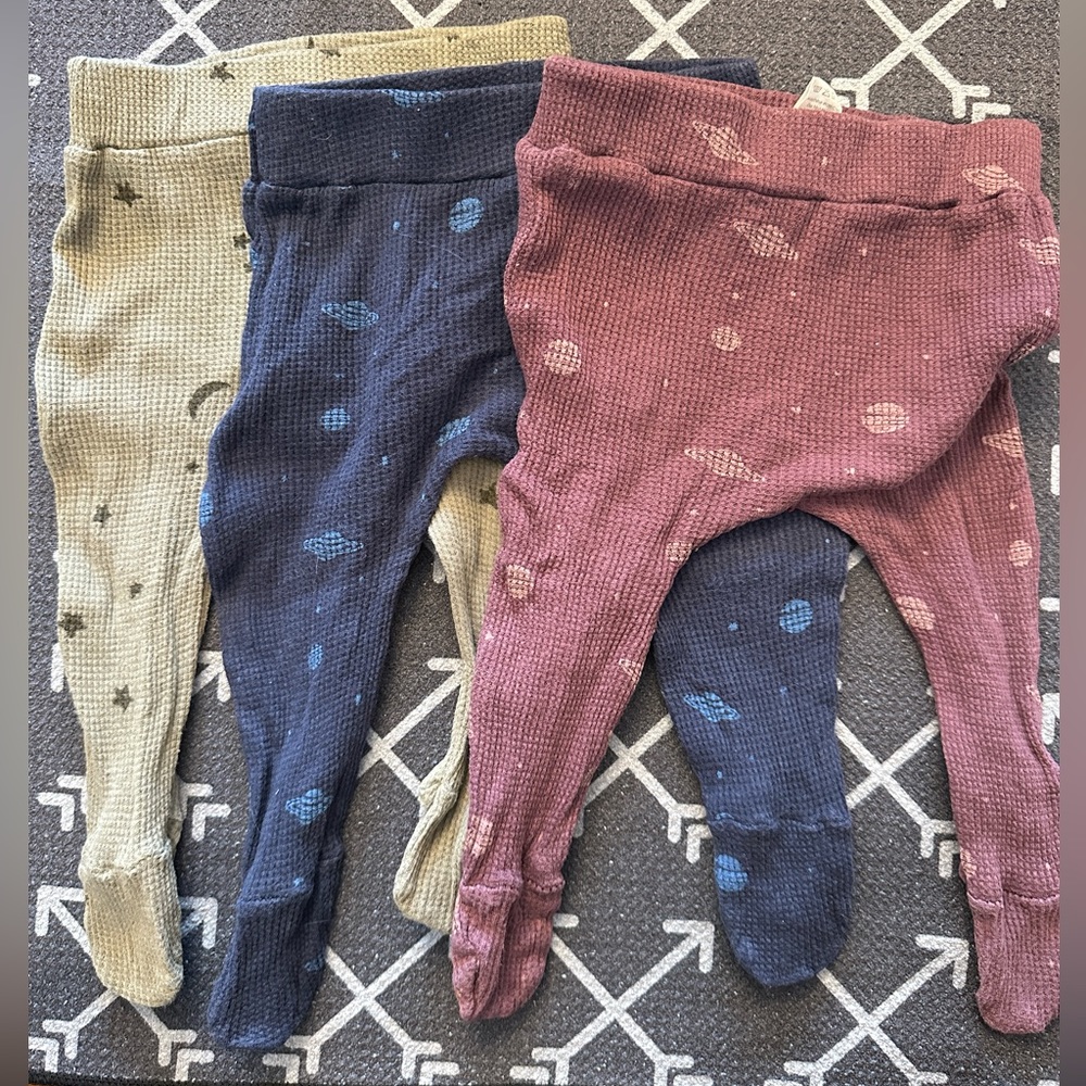 Kate Quinn 6-9mo organic cotton thermal footed pants